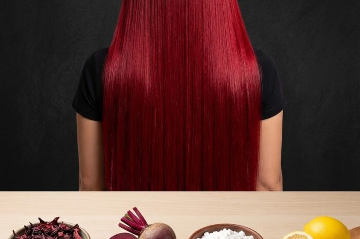 Tinte Natural Rojo Intenso con Flor de Jamaica y Remolacha para el Cuidado del Cabello