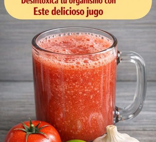 Jugo de Ajo Tomate y Limón para Limpieza de Riñones y Prostata
