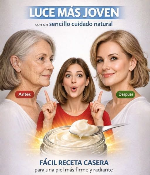 Comparación de antes y después de usar crema casera