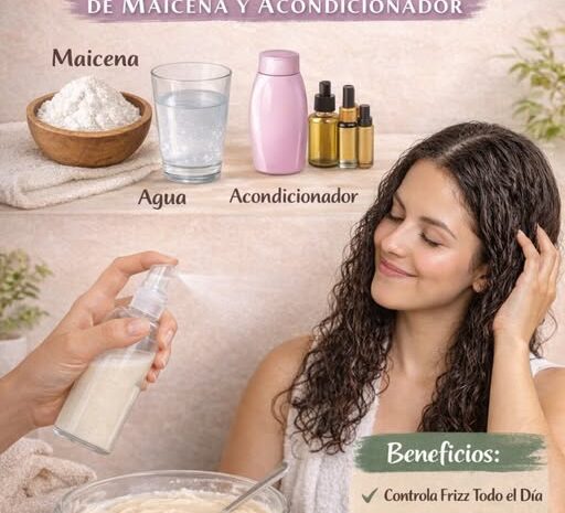 Receta Casera de Leave-in Antifrizz con Maicena y Acondicionador para Cabello Perfecto