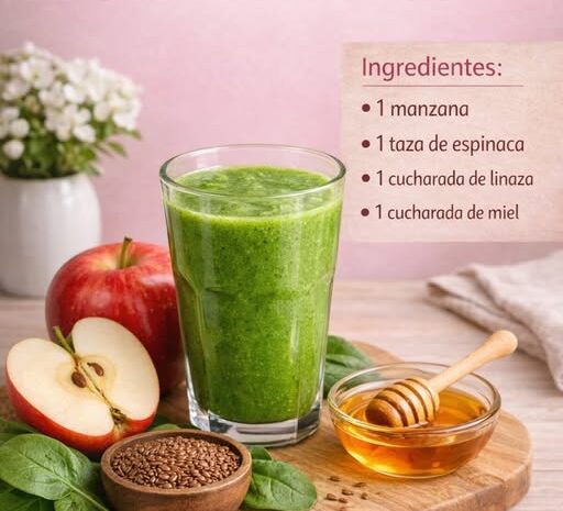 Batido Verde para Equilibrar Hormonas Durante la Menopausia