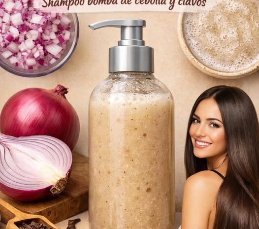 Receta Natural para un Cabello Intenso Shampoo Bomba de Cebolla y Clavos