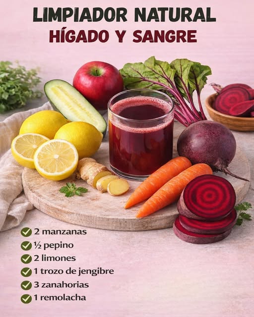 Ingredientes para limpiafdo natural del hígado y otros órganos