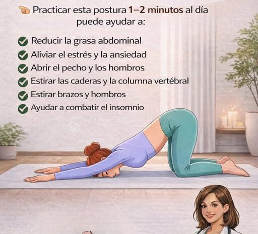 Postura del Niño para Reducir Grasa Abdominal y Aliviar Estrés