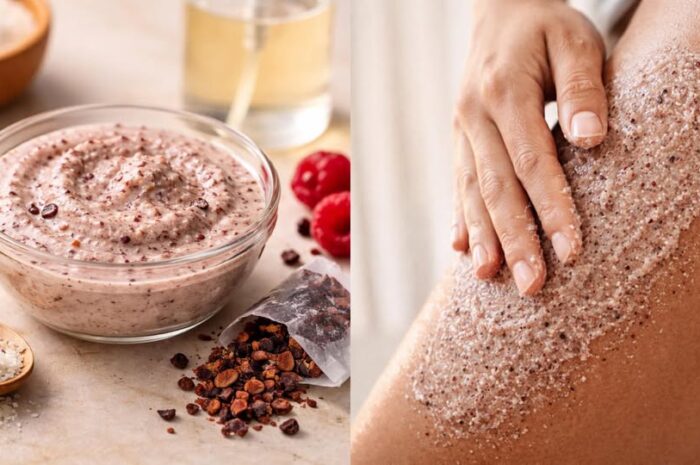 Exfoliante Natural de Arroz y Té de Frutos Rojos para una Piel Radiante