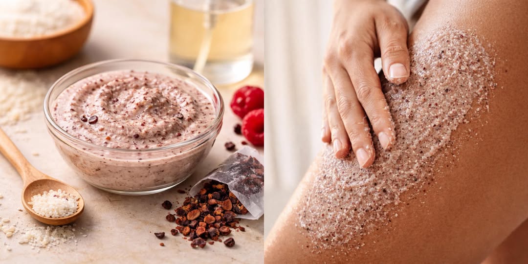 Exfoliante de arroz y té de frutos rojos