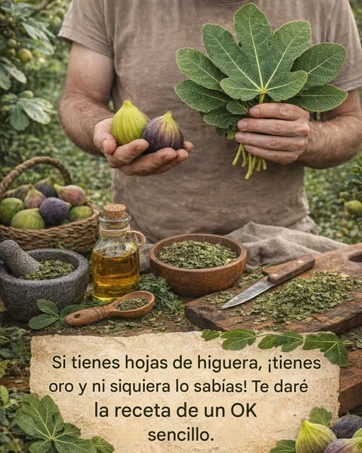 Hojas de higuera y higos
