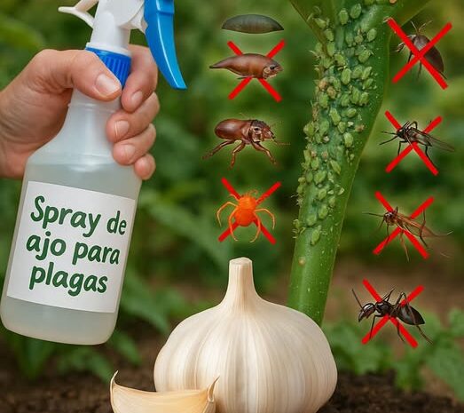 Alcohol de Ajo Insecticida Natural Casero para Plantas Sanas