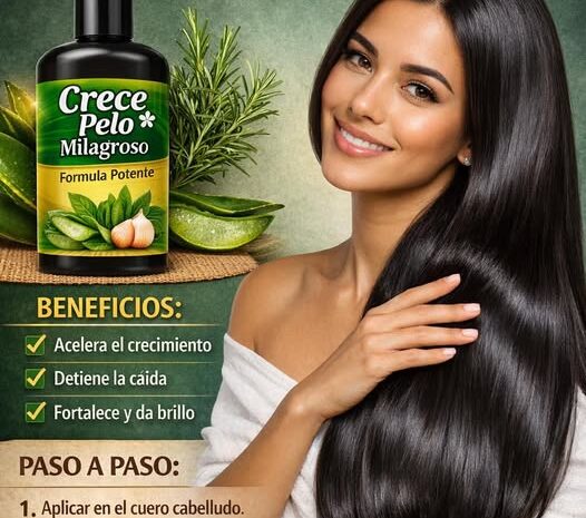 Crece Pelo Milagroso un Tónico Natural para el Crecimiento y Fortalecimiento Capilar