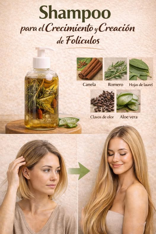 Shampoo Natural para el Crecimiento y Activación de Folículos