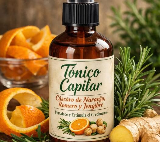 Beneficios del Tónico Capilar de Cáscara de Naranja Romero y Jengibre