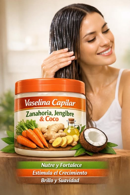 Vaselina Capilar de Zanahoria Jengibre y Aceite de Coco