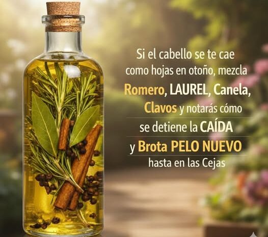 Detén la Caída del Cabello con Romero Laurel Canela y Clavos