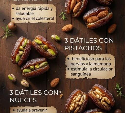 Dátiles Rellenos con Frutos Secos Snack Saludable y Equilibrado