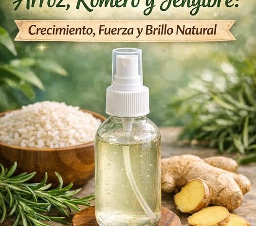 Elixir Capilar de Arroz Romero y Jengibre para un Cabello Saludable y Brillante