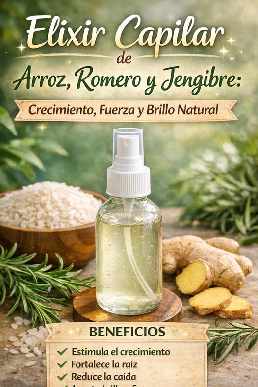 Elixir Capilar de Arroz Romero y Jengibre