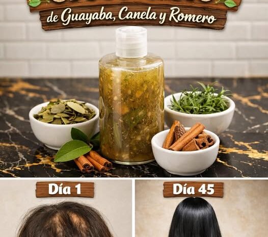 Champú Natural Crece-Pelo de Guayaba Canela y Romero para un Cabello Saludable