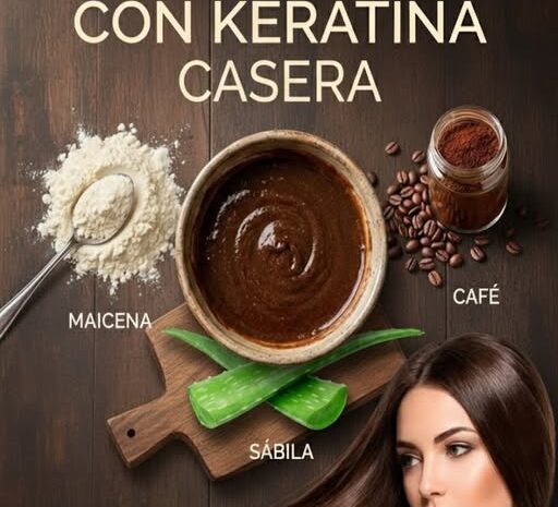 Queratina Casera Natural para Cabello Liso y Brillante