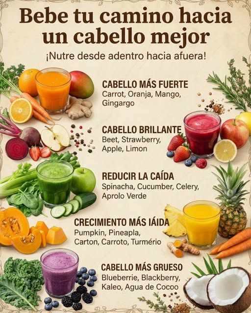 Jugos naturales para el cabello