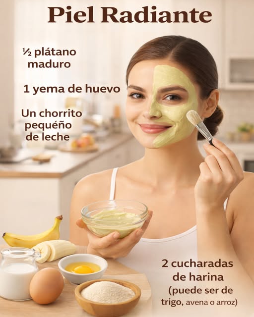 Mascarilla casera para una piel radiante