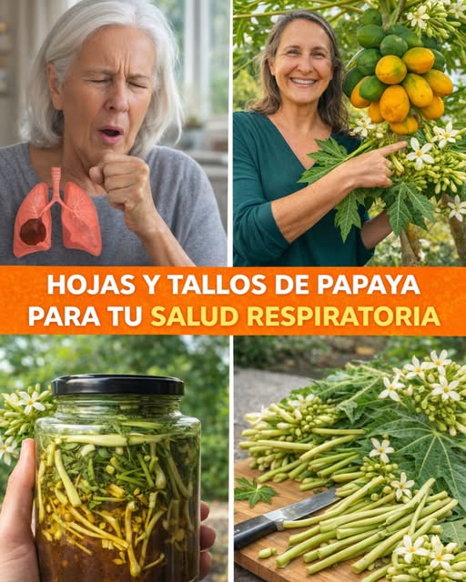 Flores de papaya en preparación
