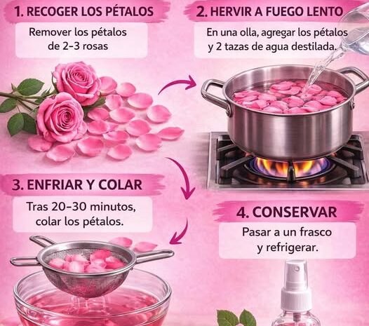 Cómo hacer agua de rosas en casa en cuatro sencillos pasos