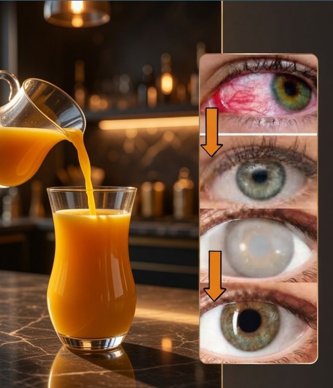 Jugo de pepino y zanahoria para la salud ocular