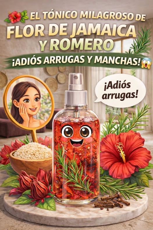 Tónico de Flor de Jamaica y Romero