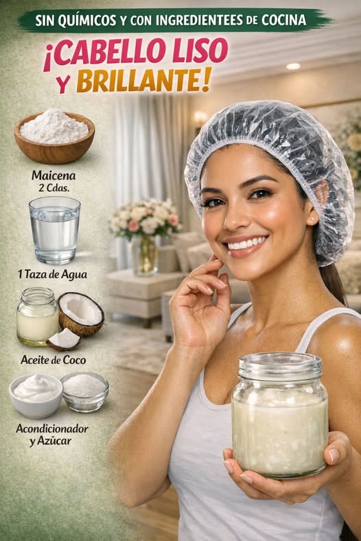 Mujer aplicando tratamiento capilar natural