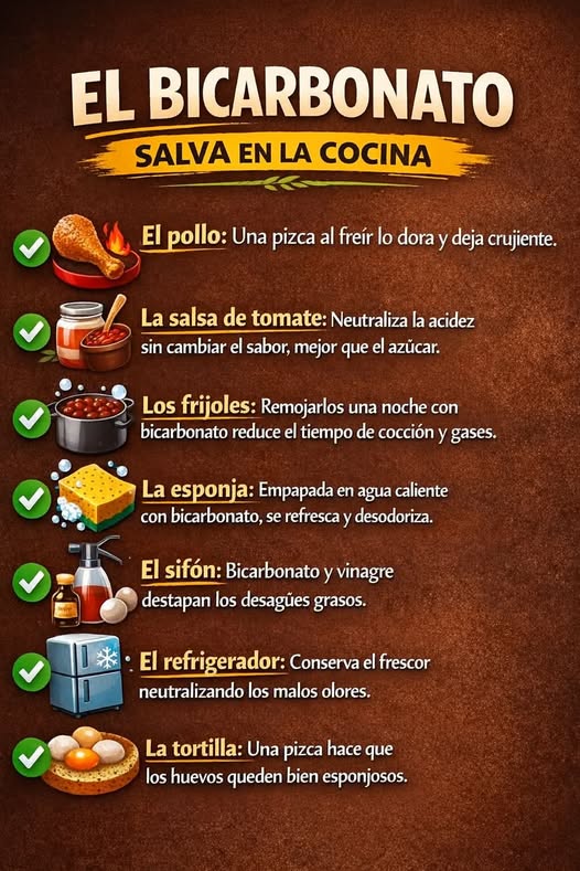 Usos del bicarbonato en la cocina